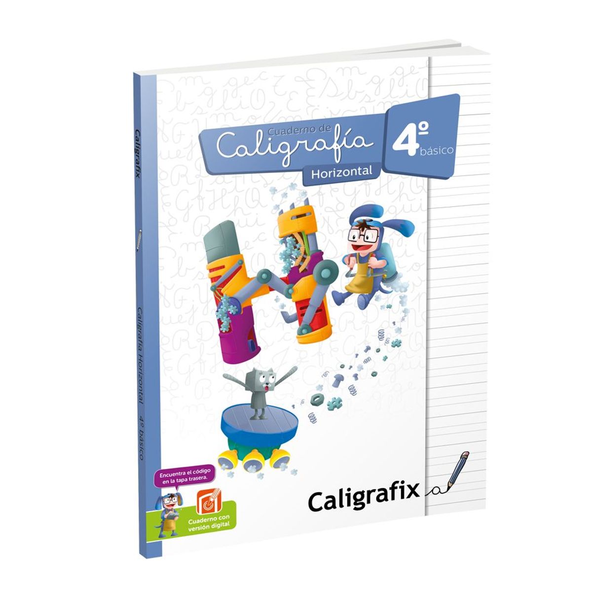 CALIGRAFIX - Caligrafix Cuaderno Caligrafia 4° Basico Horizontal Edicion Actualizada