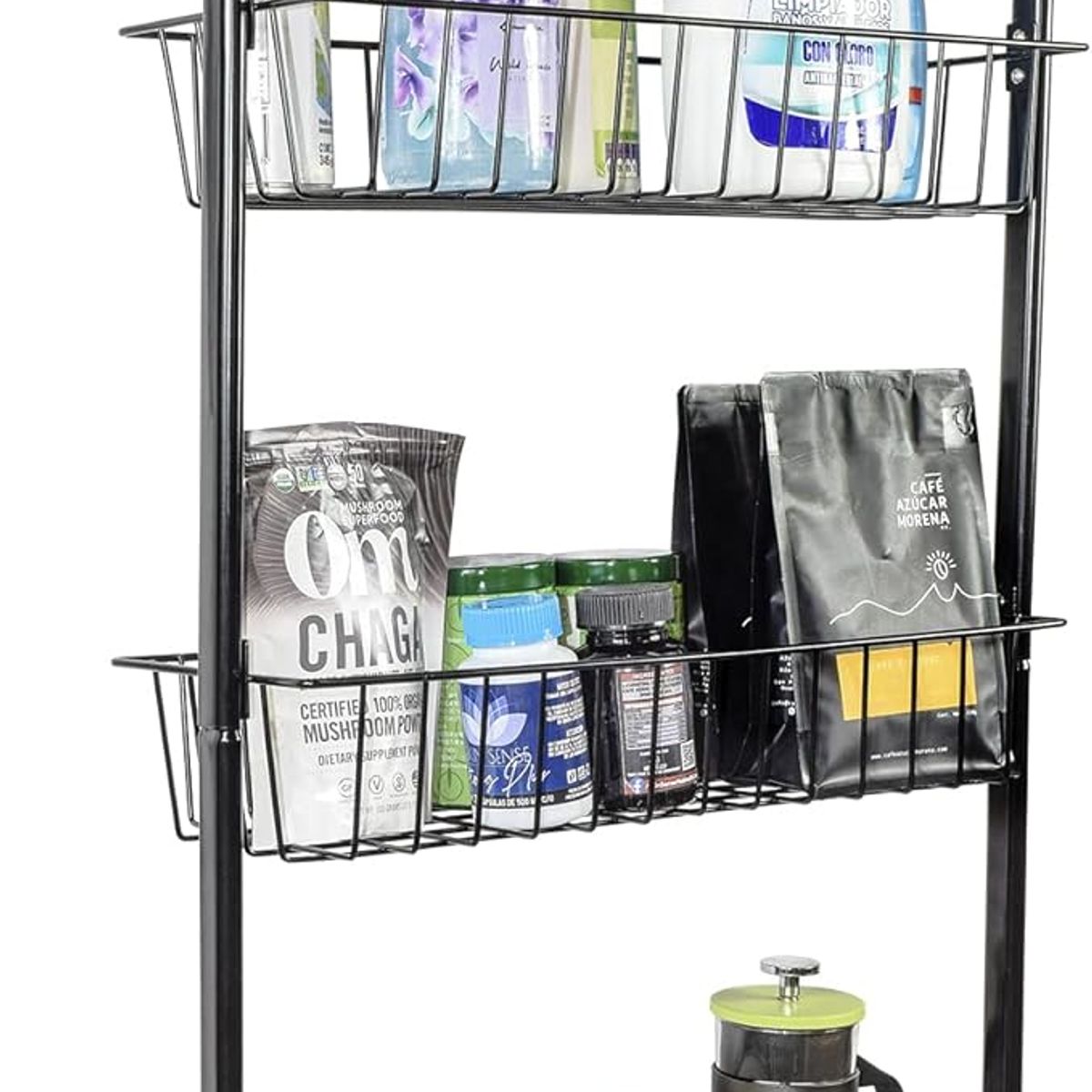 GENERICO - Repisa Colgante Áncora Organizador 3 Estantes Negro