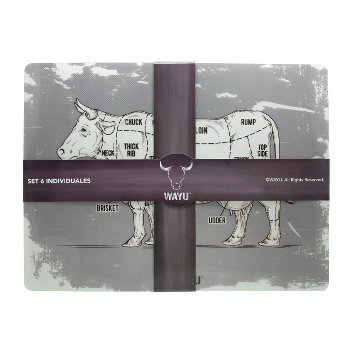 WAYU - SET 6 INDIVIDUALES WAYU PVC