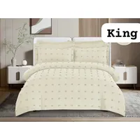 Edredon Ligero Microfibra - Plumon de Verano KING Crema
