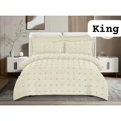 GENERICO - Edredon Ligero Microfibra - Plumon de Verano KING Crema