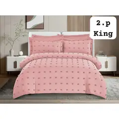 GENERICO - Edredon Ligero Microfibra - Plumon de Verano 2 Plazas Rosa