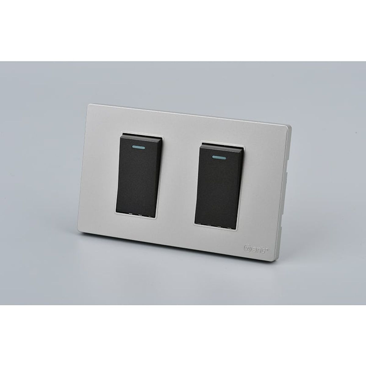 WANT - Pack 10 Interruptores Doble 9/12 16 AH GRIS / NEGRO