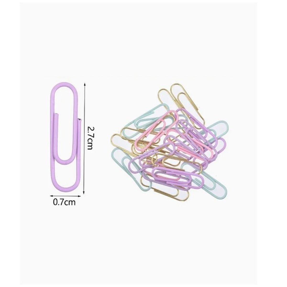 GENERICO - Clips Colores Surtidos 60pcs