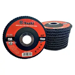 GENERICO - 10pcs Disco Flap Lija Traslapado Acero 45puLG P80