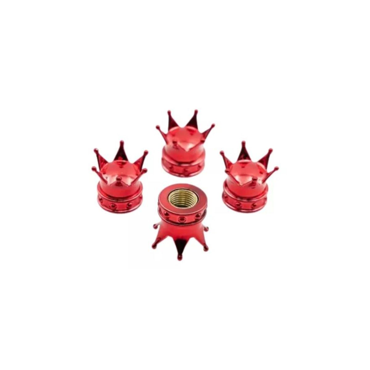 GENERICO - X4 Tapas De Válvula Con Forma De Corona Para Neumatico Auto