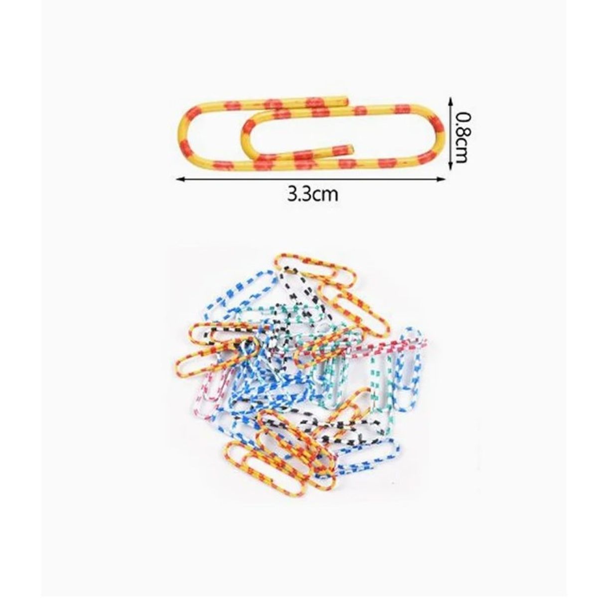 GENERICO - Pack de Clips 60 Pcs Colores Surtidos