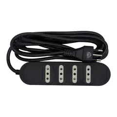 MACROTEL - Zapatilla Eléctrica 4 Tomas Negro 3 Mts - Sec