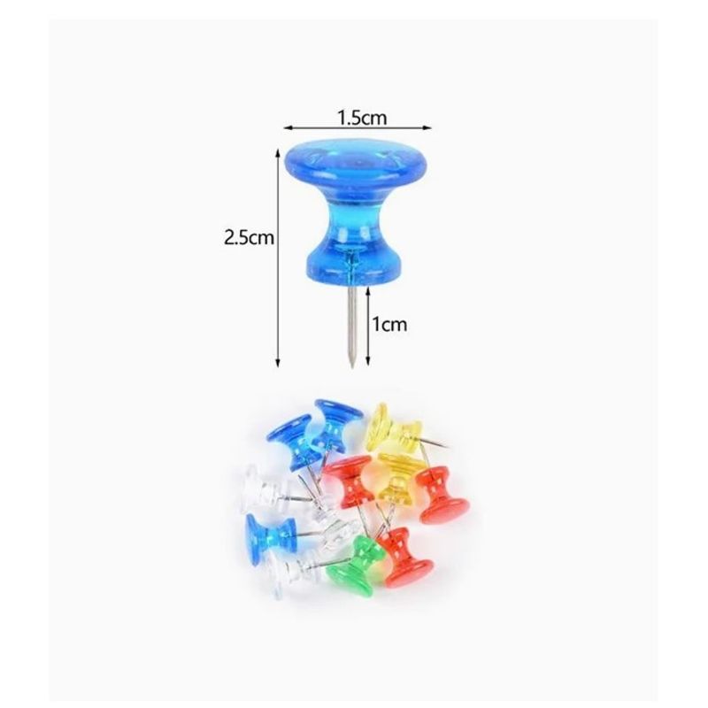 GENERICO - Chinchetas Tipo Corcho Colores 12pcs