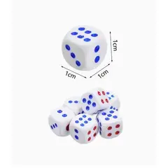 GENERICO - Set de Dados Puntos Rojos y Azules 12pcs