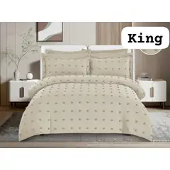 ANGELES DEL HOGAR - Cobertor de Verano Quilt King Beige