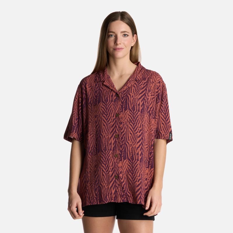 HAKA HONU - Camisa Mujer Marmolada Print Coral Haka Honu