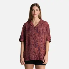 HAKA HONU - Camisa Mujer Marmolada Print Coral