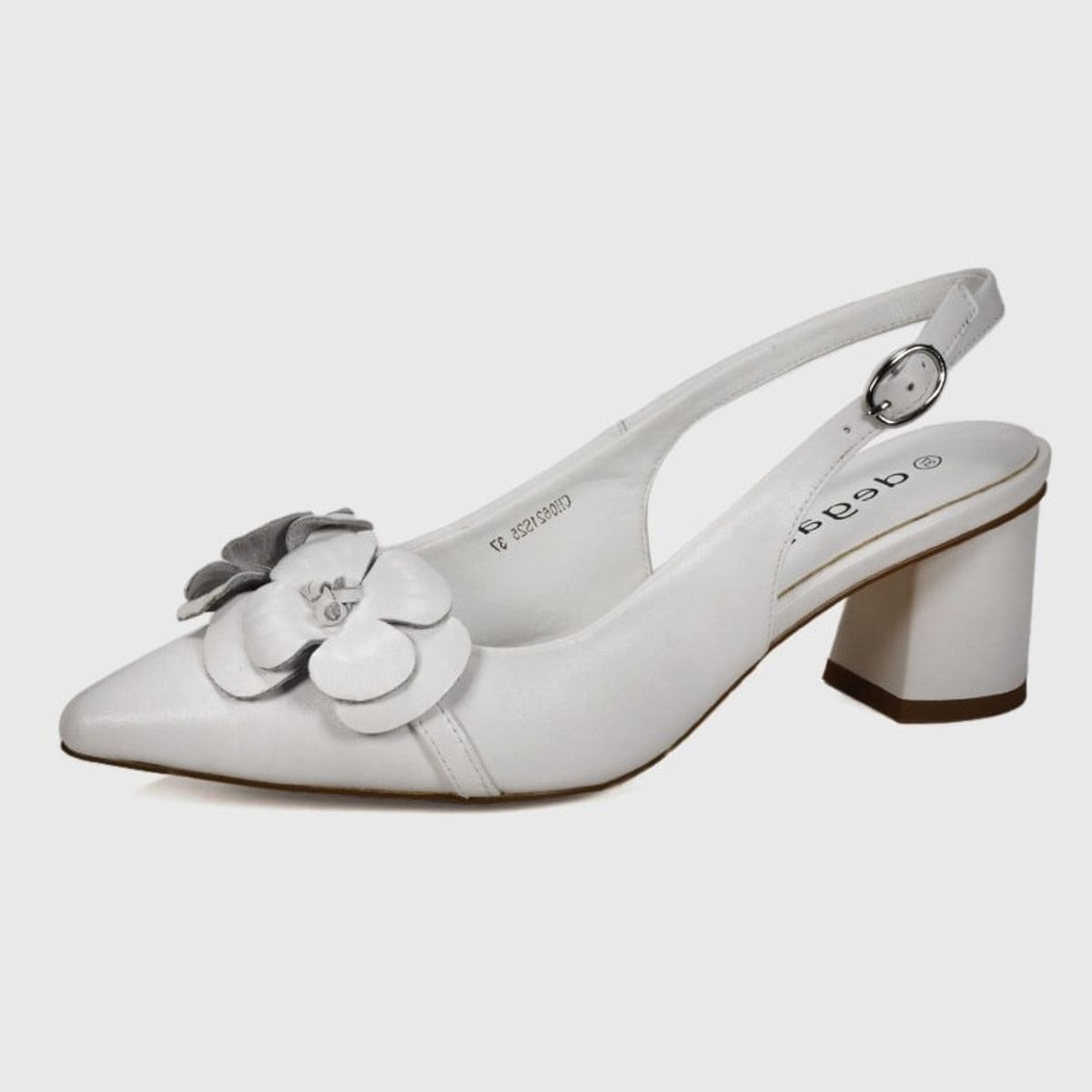 DEGAS - Sandalia Cuero Focia Blanco DEGAS