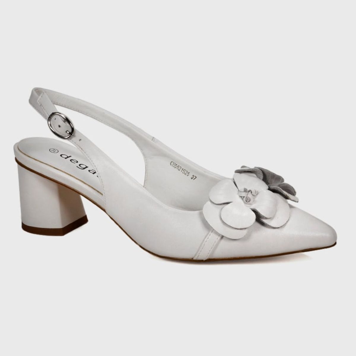 DEGAS - Sandalia Cuero Focia Blanco DEGAS