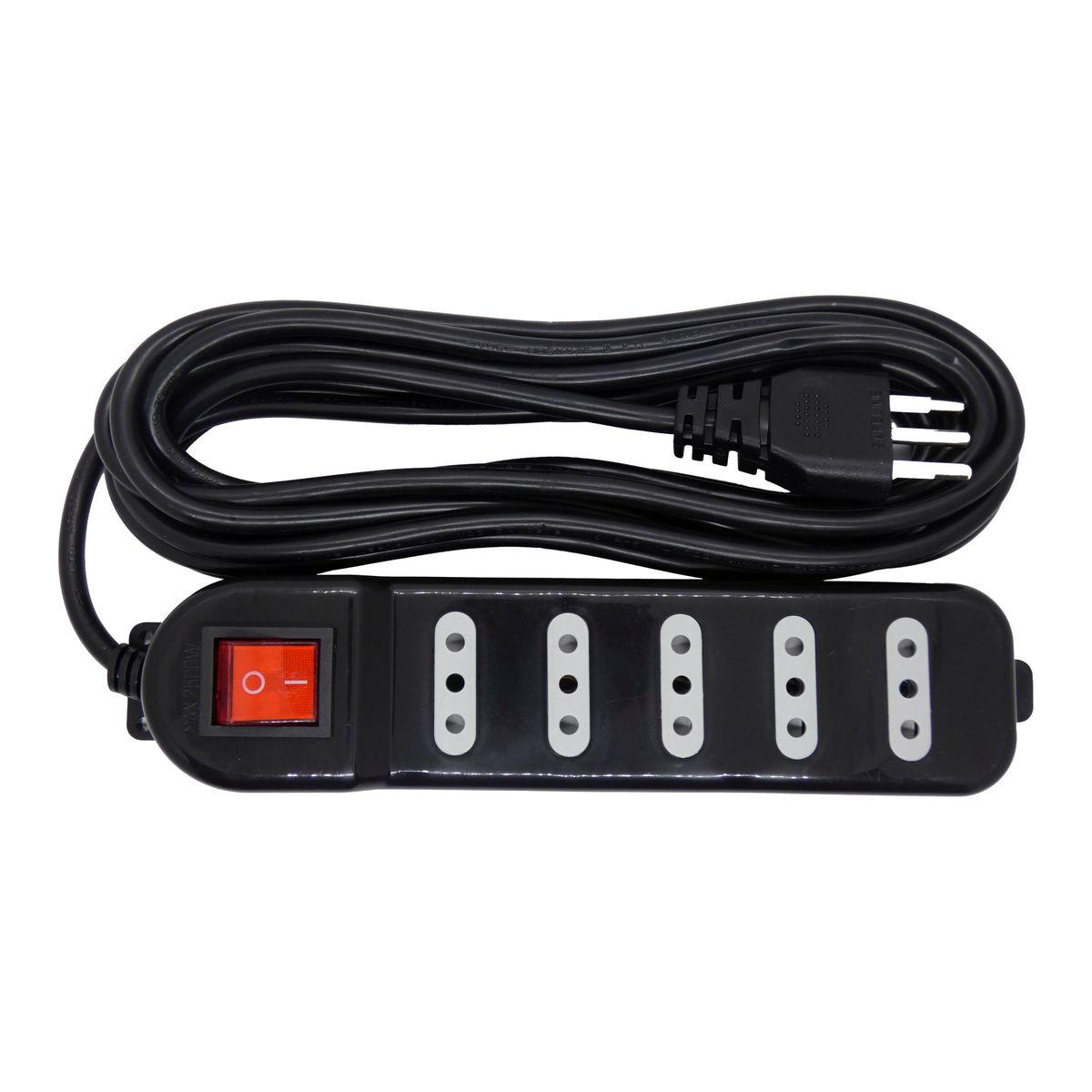 MACROTEL - Zapatilla Eléctrica 5 Tomas Negro 5 Mts Macrotel - Sec