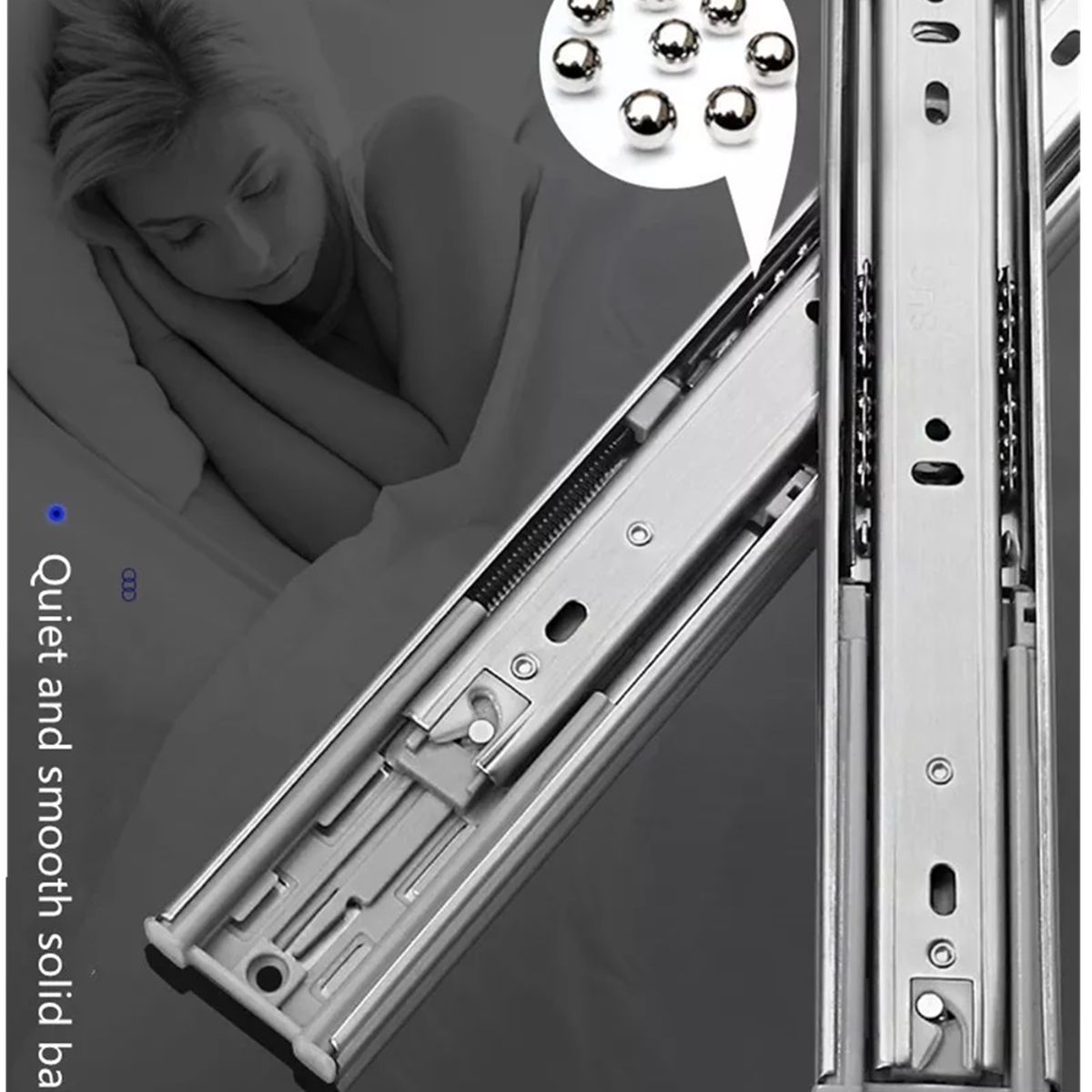 GENERICO - Telescópica  Push Open 30 cm 12 mm 35 kilos  1par