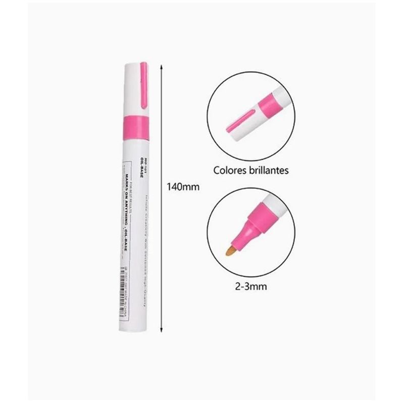 GENERICO - Marcador Permanente Fucsia 1pcs