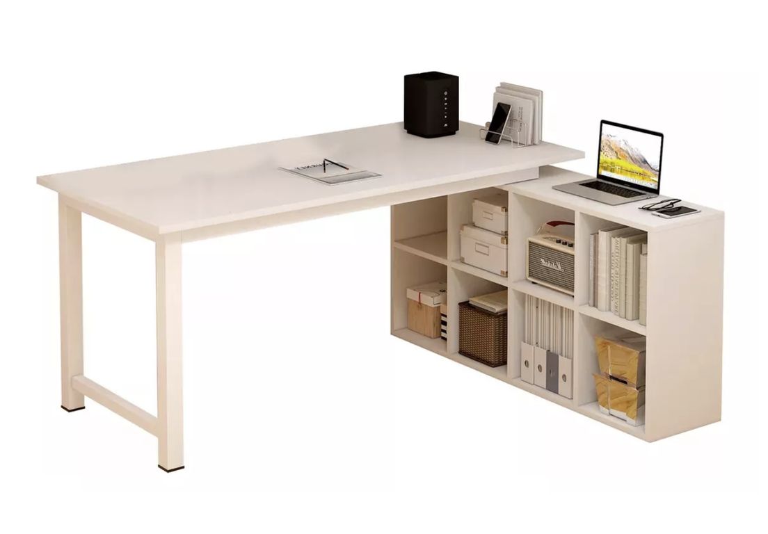 HOMER DESIGN - Escritorio Forma L Oficina Con Cajonera Intercambiable 140cm