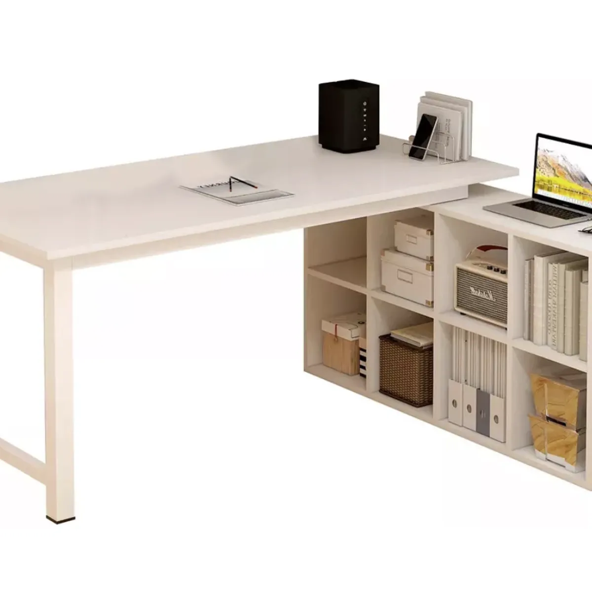 HOMER DESIGN - Escritorio Forma L Oficina Con Cajonera Intercambiable 140cm…