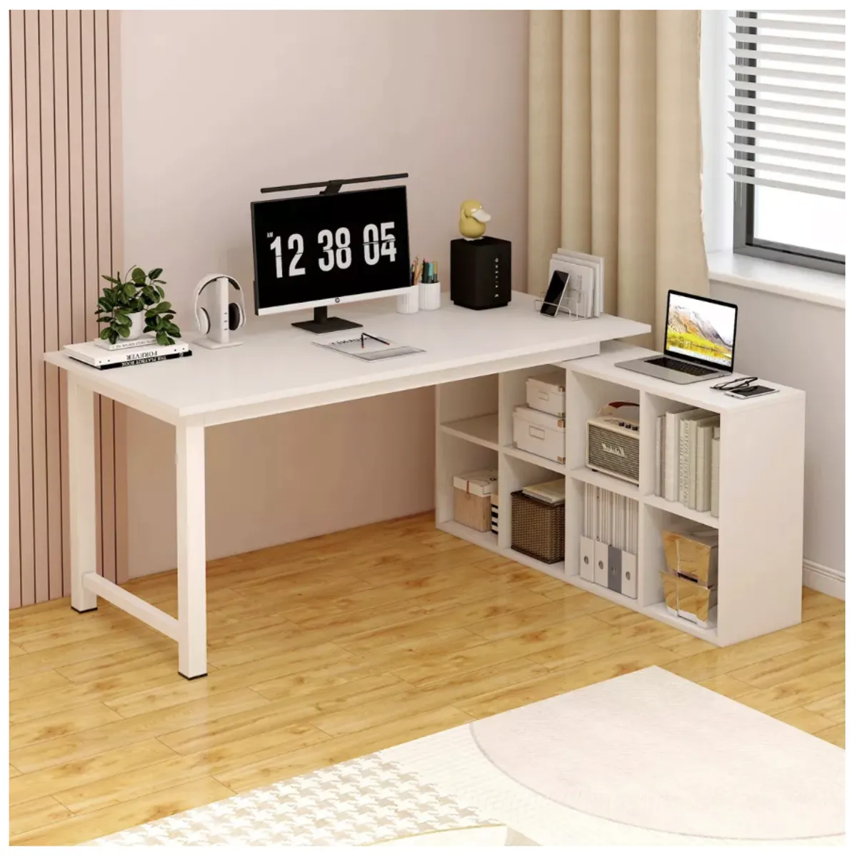 HOMER DESIGN - Escritorio Forma L Oficina Con Cajonera Intercambiable 140cm…