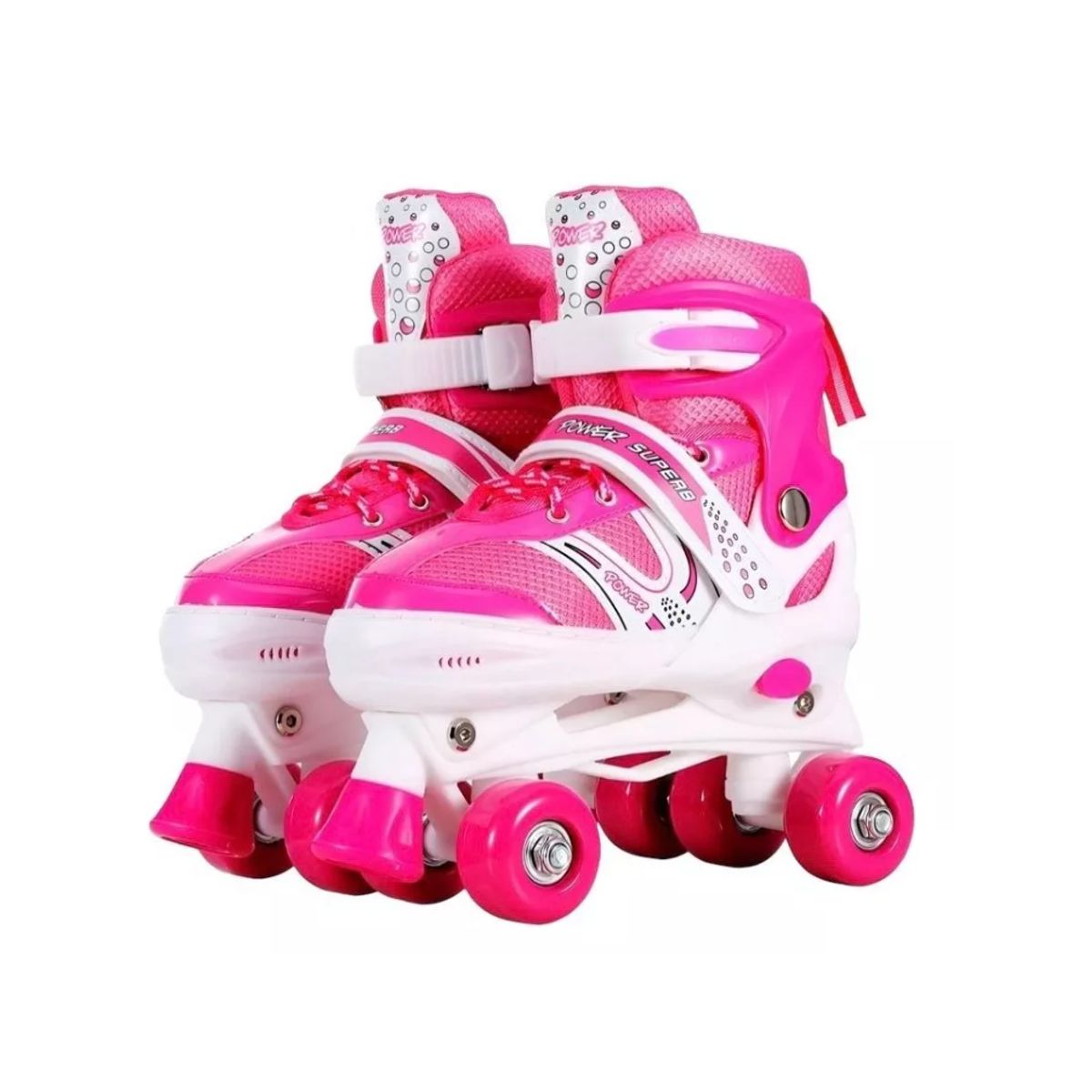 GENERICO - Patines 4 Ruedas Mas Protección Para Niñas Talla S Rosa