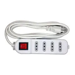 MACROTEL - Zapatilla Eléctrica 4 Tomas Blanca 3 Mts - Sec