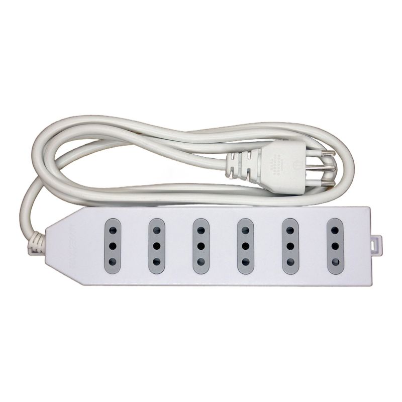 MACROTEL - Zapatilla Eléctrica 6 Tomas Blanca 1,5 Mts Macrotel - Sec