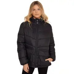 BURTON - Parka Impermeable Mujer Negro