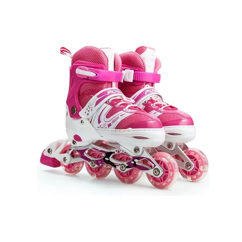 GENERICO - Patines Lineales Ruedas Mas Protección Para Niñas Talla S