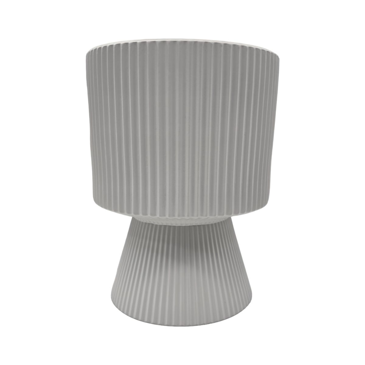 GENERICO - Macetero Maceta Ceramica Estilo Nordico Blanco Base Conica