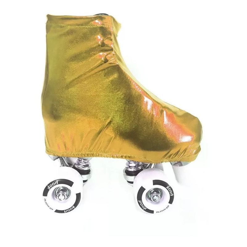 GENERICO - Cubre Patin Artistico Funda Ajustables Lycra Dorado