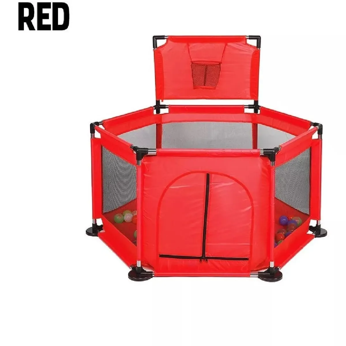 GENERICO - Corral Piscina Pelotas Estimulacion Bebes Con Barandas