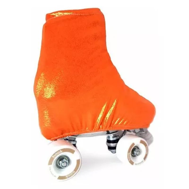 GENERICO - Cubre Patin Artistico Funda Ajustables Lycra Naranja