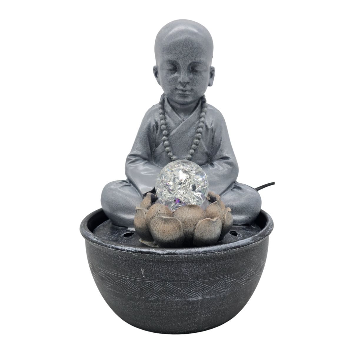 GENERICO - Estatua Figura De Buda Gris Decorativa Buda Fuente De Agua