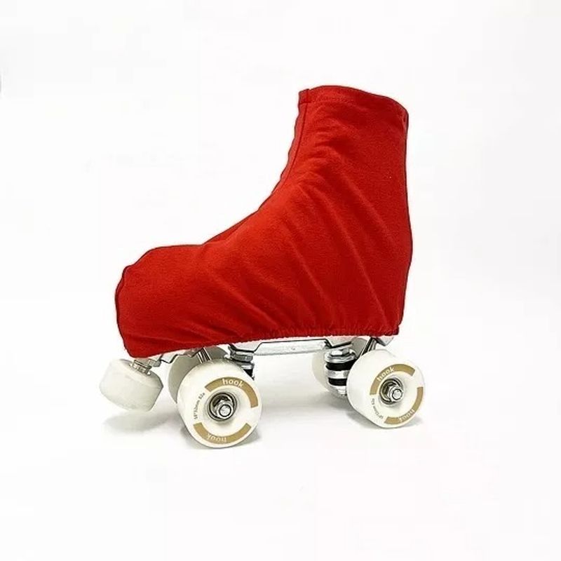 GENERICO - Cubre Patin Artistica Funda Ajustables Niño Adulto Rojo