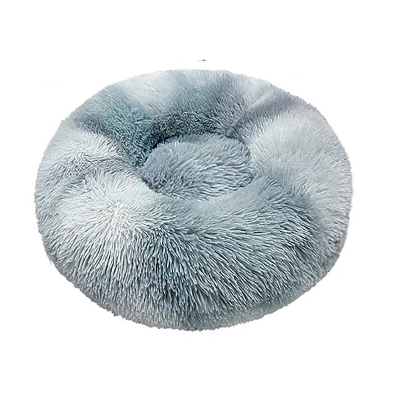 GENERICO - camita para mascota, suave peluda 100 cm gris jaspeado rouss