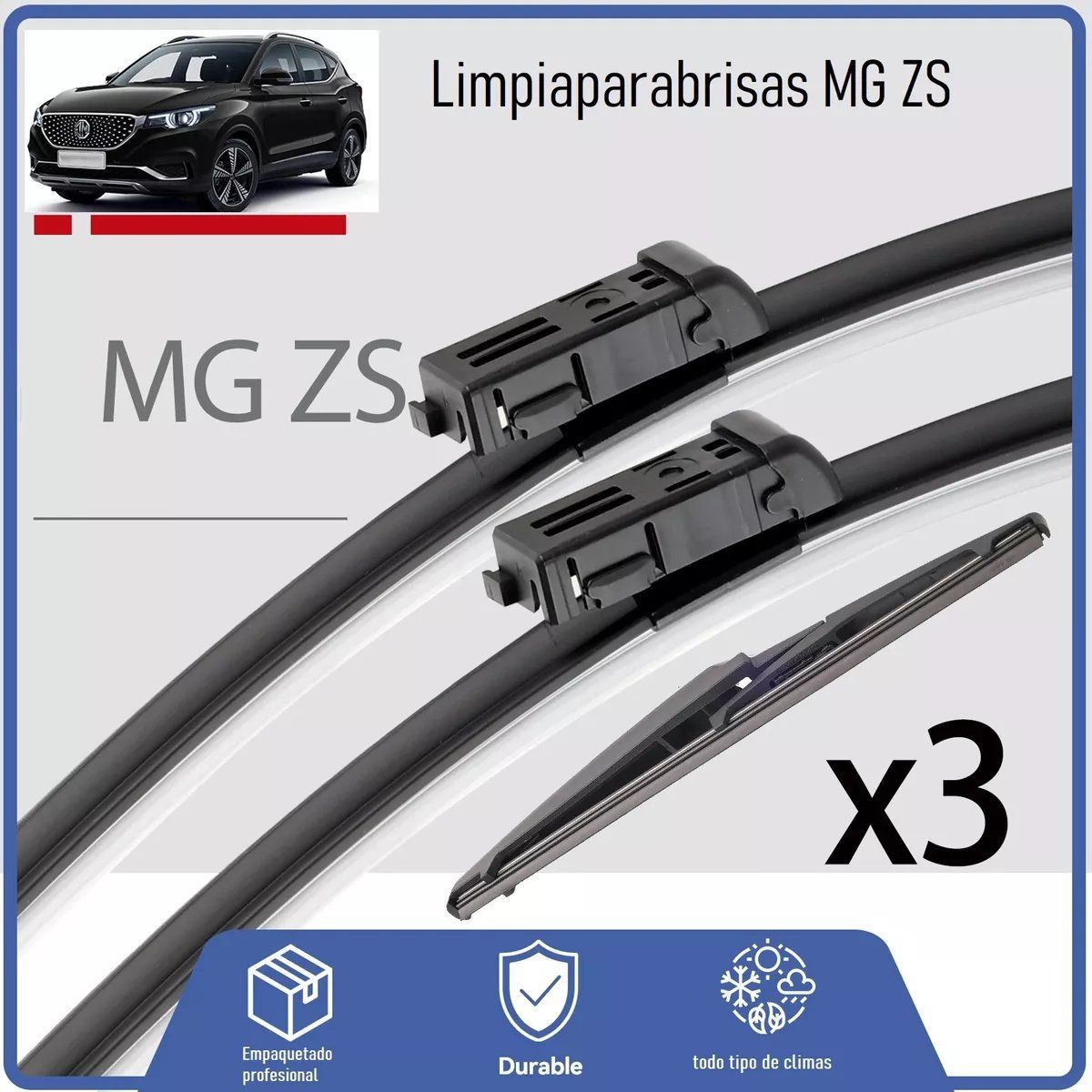 KUANGYE - Set De Plumillas Limpiaparabrisas Para Mg Zs  Mg Zx