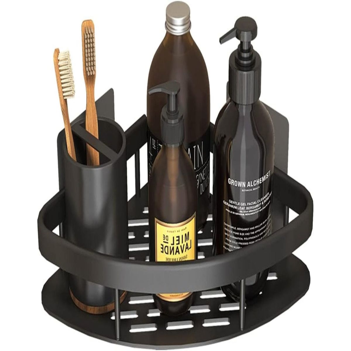 GENERICO - Organizador Esquinero Ducha Baño Negro