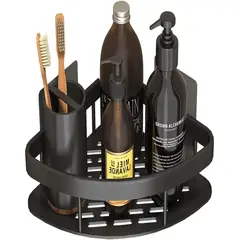 GENERICO - Organizador Esquinero Ducha Baño Negro