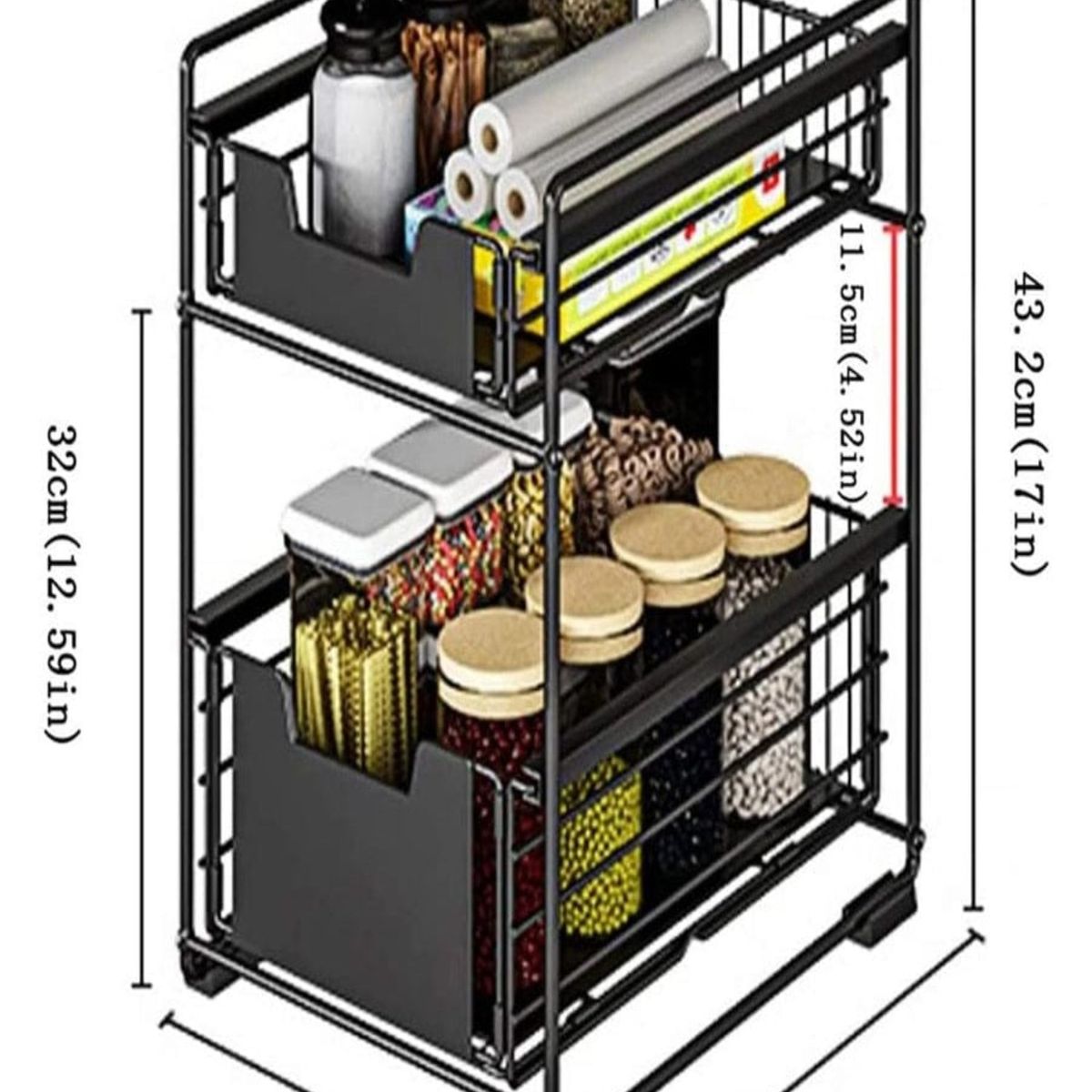 GENERICO - Organizador 2 Niveles Bajo Fregadero Cocina