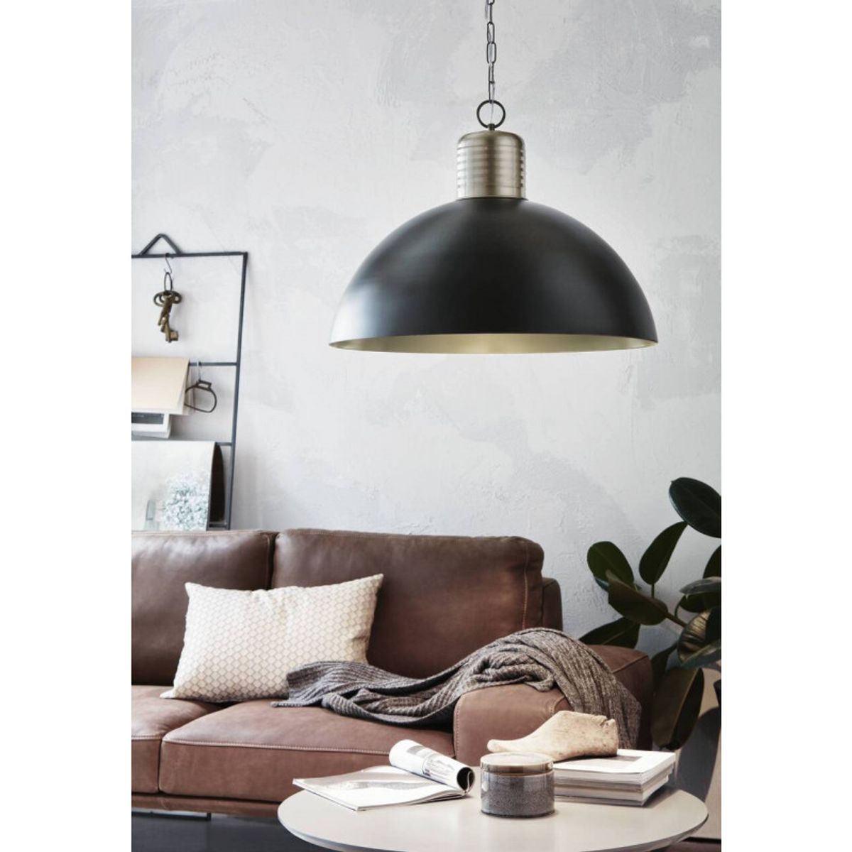 EGLO - Lámpara Colgante Coldridge Acero Gris Perla H1490 E27 1X60W Cod49107