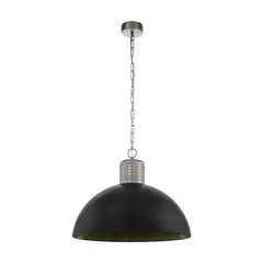 EGLO - Lámpara Colgante Coldridge Acero Gris Perla H1490 E27 1X60W Cod49107