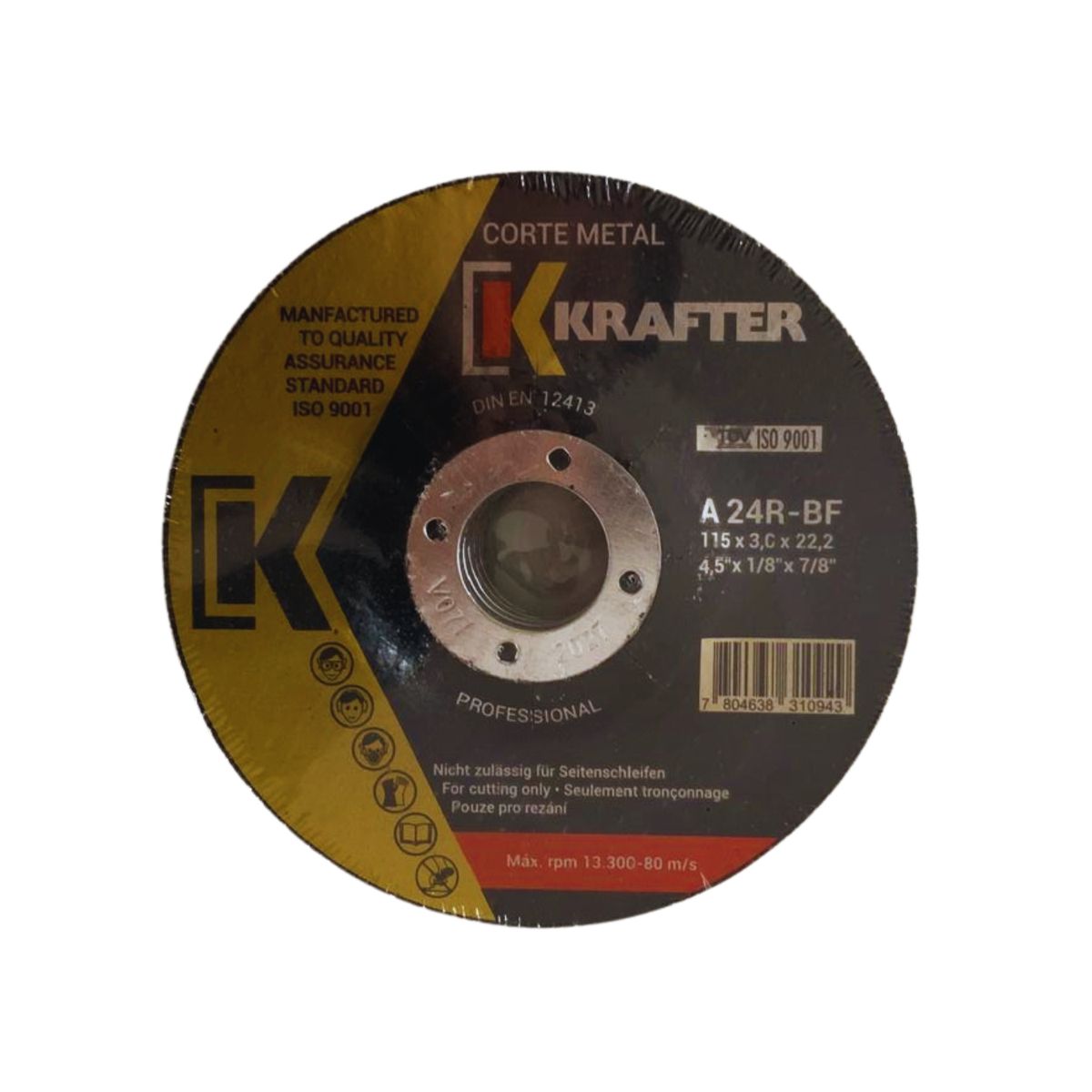 KRAFTER - Set 5 Discos De Corte Metal 3 Mm