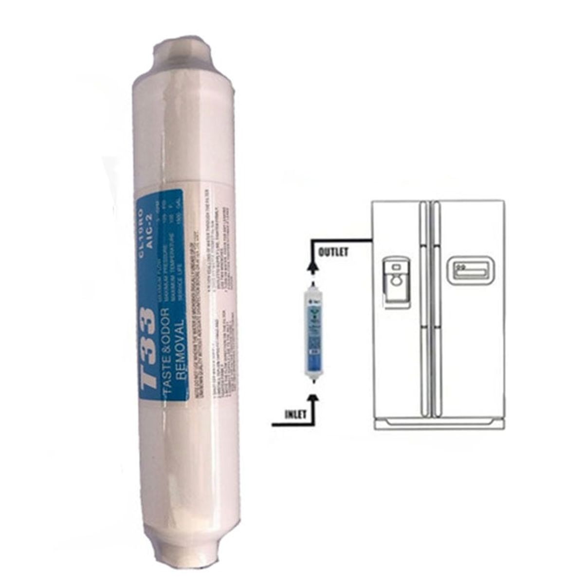 GENERICO - Filtro Refrigerador Agua Universal + Manguera