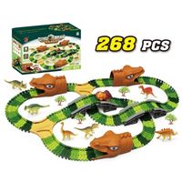 Pista Dinosaurio 268 Piezas Jurassic Track Luces