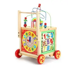 MUNDO MAGIA - Correpasillo Andador De Madera Didáctico Tonos Pastel