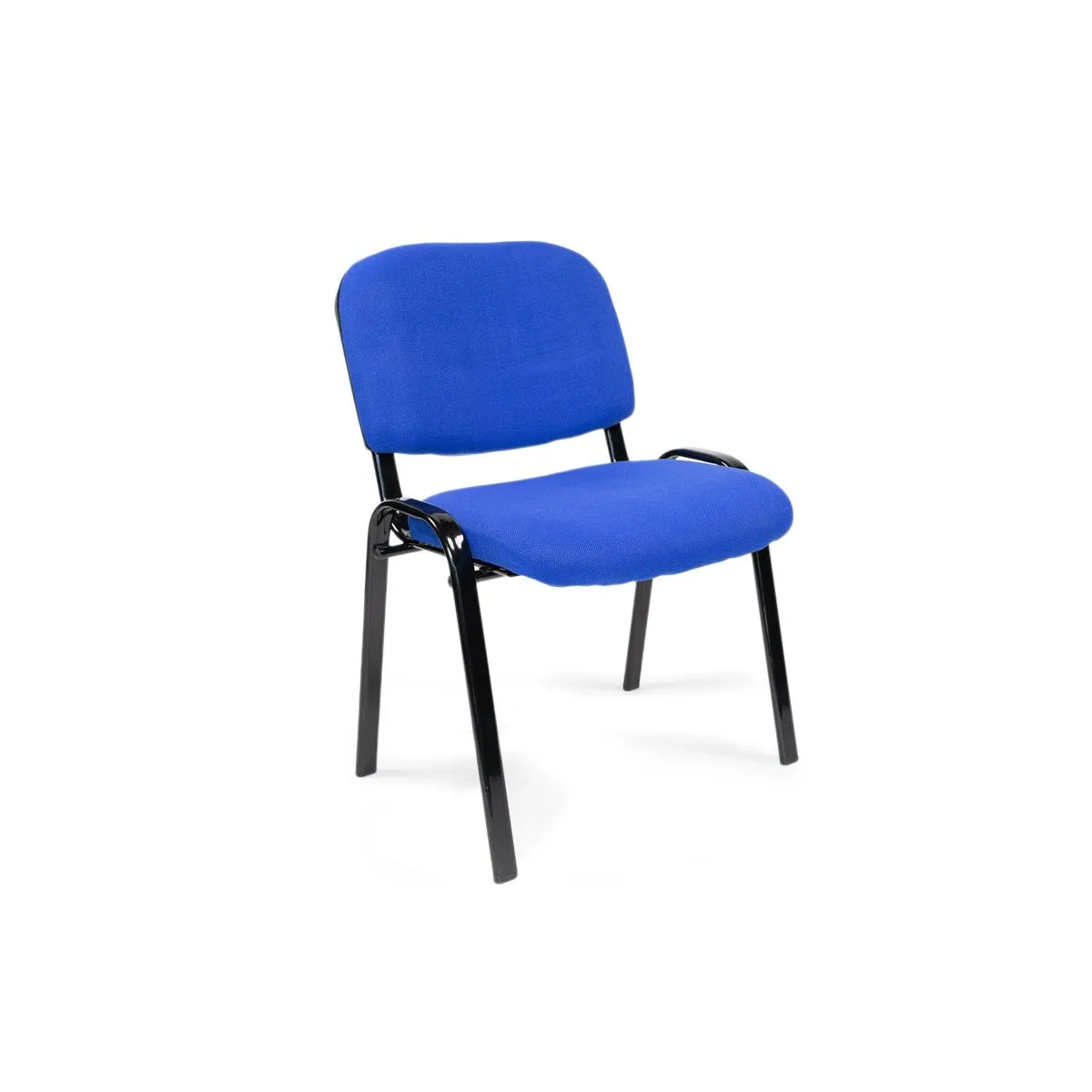 NECTAR - Silla ISO Meeting Acero y Tapiz Azul Acolchado Apilable