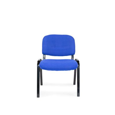 Imagen 2 del producto Silla ISO Meeting Acero y Tapiz Azul Acolchado Apilable