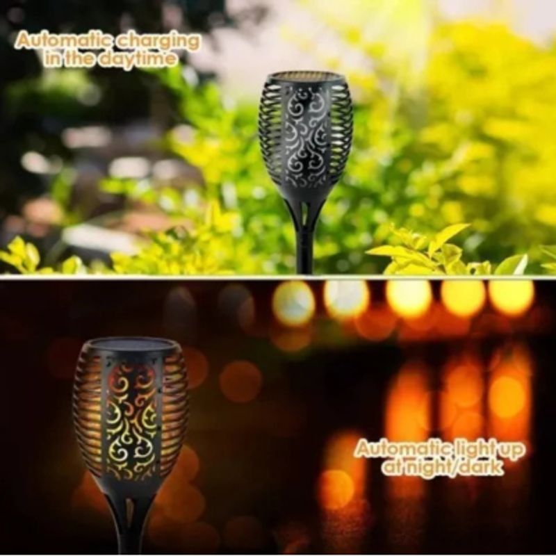 GENERICO - Lámpara Flama Estaca Antorcha Led Solar Jardín